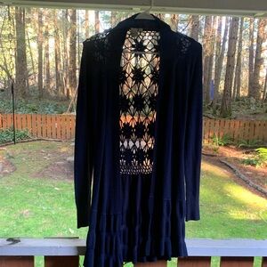 VILA Navy Lace Cardigan